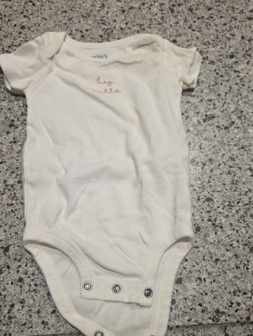 Carter's Cream Short-Sleeve One-Piece Bodysuit